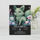 Editable Little Wolf Digital Geburtstag Einladung (Stehend Vorderseite)