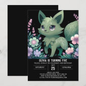 Editable Little Wolf Digital Geburtstag Einladung (Vorne/Hinten)