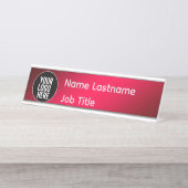 Editable Logo Desk Nameplate Schreibtischnamensplakette (Vorderseite )