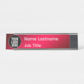 Editable Logo Desk Nameplate Schreibtischnamensplakette (Vorderseite )