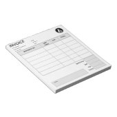 Editable Logo Invoice Notizblock (angewinkelt)
