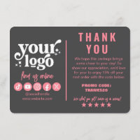 Editable Logo Retro Pink Grau Vielen Dank Paket