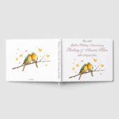 Editable Love Birds Wedding Anniversary Gästebuch (Voll)