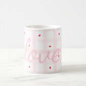 Editable Love Heart Pattern Cute Romantic Seamless Kaffeetasse (Mittel)