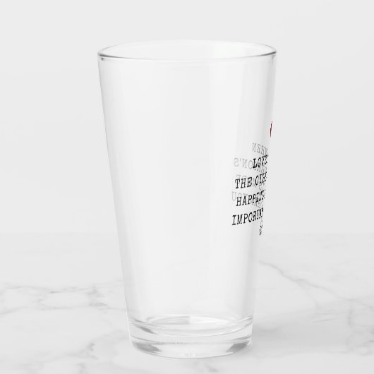 Editable Love Quote Valentine's Glas (Rechts)