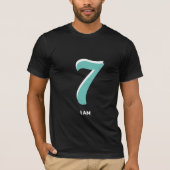 Editable Lucky Seven I Am T-Shirt (Vorderseite)