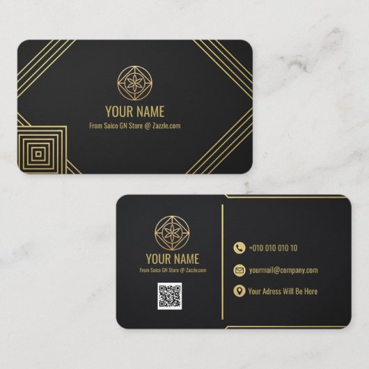 Editable Luxury Business Card Template Visitenkarte (Vorne/Hinten)