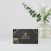 Editable Luxury Business Card Template Visitenkarte (Stehend Vorderseite)