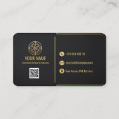 Editable Luxury Business Card Template Visitenkarte (Rückseite)