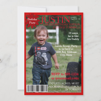 Editable Magazine Cover Party Einladung