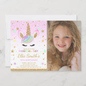 Editable Magic Kids Party Card Einladung (Vorderseite)