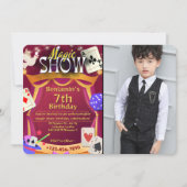 Editable Magic Show Birthday Einladung für Kinder (Vorderseite)