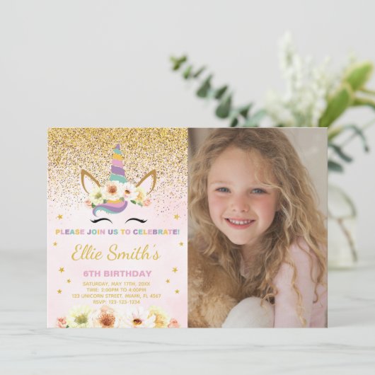 Editable Magical Invite Einladung (Stehend Vorderseite)