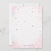 Editable Magical Unicorn Birthday Card Einladung (Rückseite)