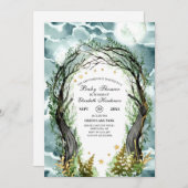 Editable Magical Woodland Forest Baby Showroom Einladung (Vorne/Hinten)