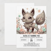 Editable Majestic Wolf Digital Geburtstag Einladung (Vorne/Hinten)
