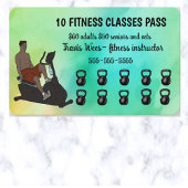 Editable Male 10 Fitnessen Klasse Pass Rabattkarte