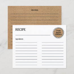 Editable MAMA KITCHEN Rustikale Doodle-Rezeptionsk