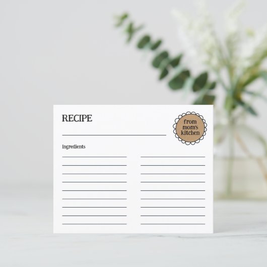 Editable MAMA KITCHEN Rustikale Doodle-Rezeptionsk (Stehend Vorderseite)