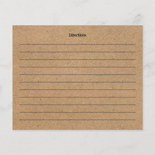 Editable MAMA KITCHEN Rustikale Doodle-Rezeptionsk (Rückseite)