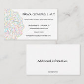 Editable Mandala Massage Therapy Visitenkarte (Vorne/Hinten)