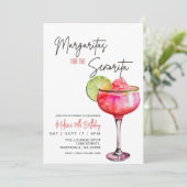 Editable Margarita Birthday Einladung, Margaritas Einladung (Stehend Vorderseite)