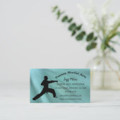 Editable Martial Arts Instructor Visitenkarte (Stehend Vorderseite)