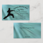 Editable Martial Arts Instructor Visitenkarte (Vorne/Hinten)