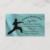 Editable Martial Arts Instructor Visitenkarte (Vorderseite)