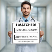 Editable Match Day Sign Medical Graduation Poster
