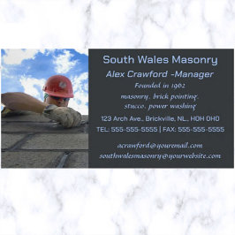 Editable Mauerei Brick Lay Visitenkarte