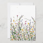 Editable Meadow Wildblumen 40. Geburtstag Einladung (Rückseite)