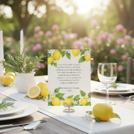 Editable Mediterranian Limoncello Birthday Dankeskarte