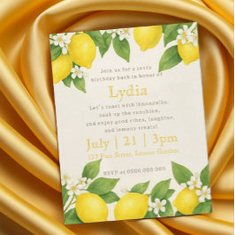 Editable Mediterranian Limoncello Birthday Einladung