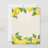Editable Mediterranian Limoncello Birthday Einladung (Rückseite)