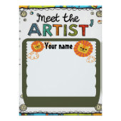 Editable “Meet the Artist” School Template Poster (Vorderseite)