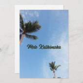 Editable Mele Kalikimaka Weihnachtskarte Feiertagskarte (Vorne/Hinten)