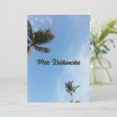 Editable Mele Kalikimaka Weihnachtskarte Feiertagskarte (Stehend Vorderseite)