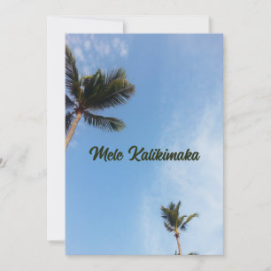 Editable Mele Kalikimaka Weihnachtskarte Feiertagskarte