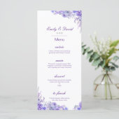 Editable Menu, Wedding Menu, Baby Shower, Bridal Menükarte (Stehend Vorderseite)