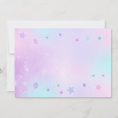 Editable Mermaid Birthday Foto Einladung (Rückseite)