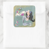 Editable Mermaids Square Sticker (Tasche)