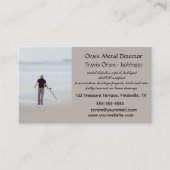 Editable Metal Detection Hobbyist Treasure Hunter Visitenkarte (Vorderseite)