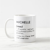 Editable Michelle name definition, custom name Kaffeetasse (Links)