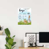 Editable, Milestone chart, Peter Rabbit, Bunny, Poster (Heimbüro)