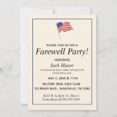 Editable Military Farewell Party Einladung (Vorderseite)