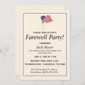 Editable Military Farewell Party Einladung (Vorne/Hinten)