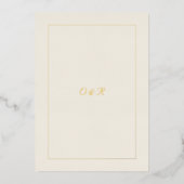 Editable Minimal QR Code Invitation with Gold Init Folieneinladung (Vorderseite)