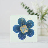 Editable Minimalist Flower Wedding Invite | Custom Einladung (Stehend Vorderseite)