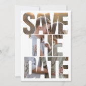 Editable Modern Bold Save the Date Negative Space (Vorderseite)
